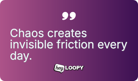 Chaos creates invisible friction every day.