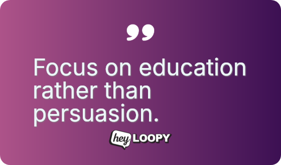 Warm leads represent a bridge of trust.