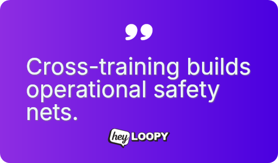 Upskilling is vertical, cross-training is lateral.