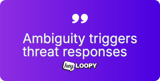 Clarity reduces management anxiety