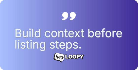 Information dump is not learning.