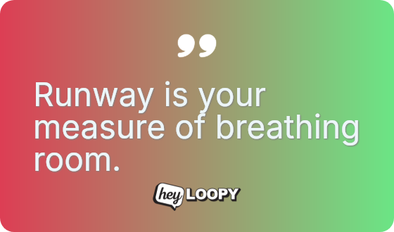 Runway is your measure of breathing room.